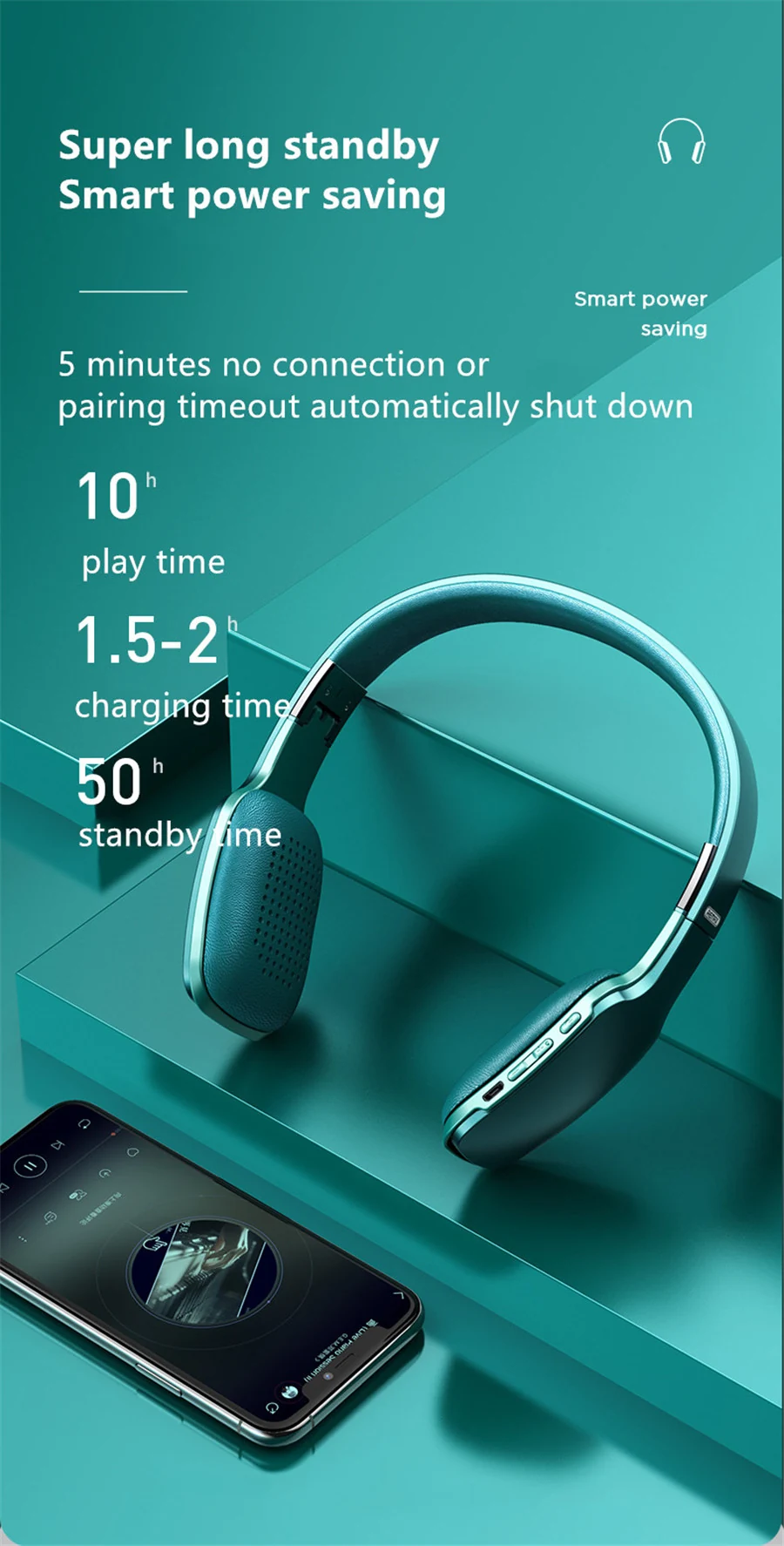 Remax RB-700HB Bluetooth Headphone Wireless 5.0 Earphone Ultra Thin Headset Wich Mic HD Call For iOS/Android
