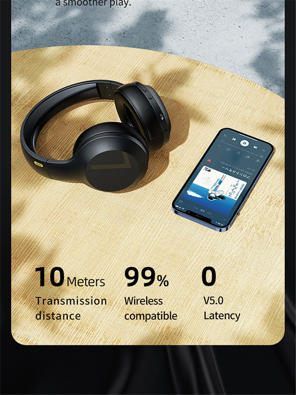Remax RB-660HB Wireless Headphone Bluetooth 5.0 Earphone Headset Stunning Sound with 3.5mm Audio cable