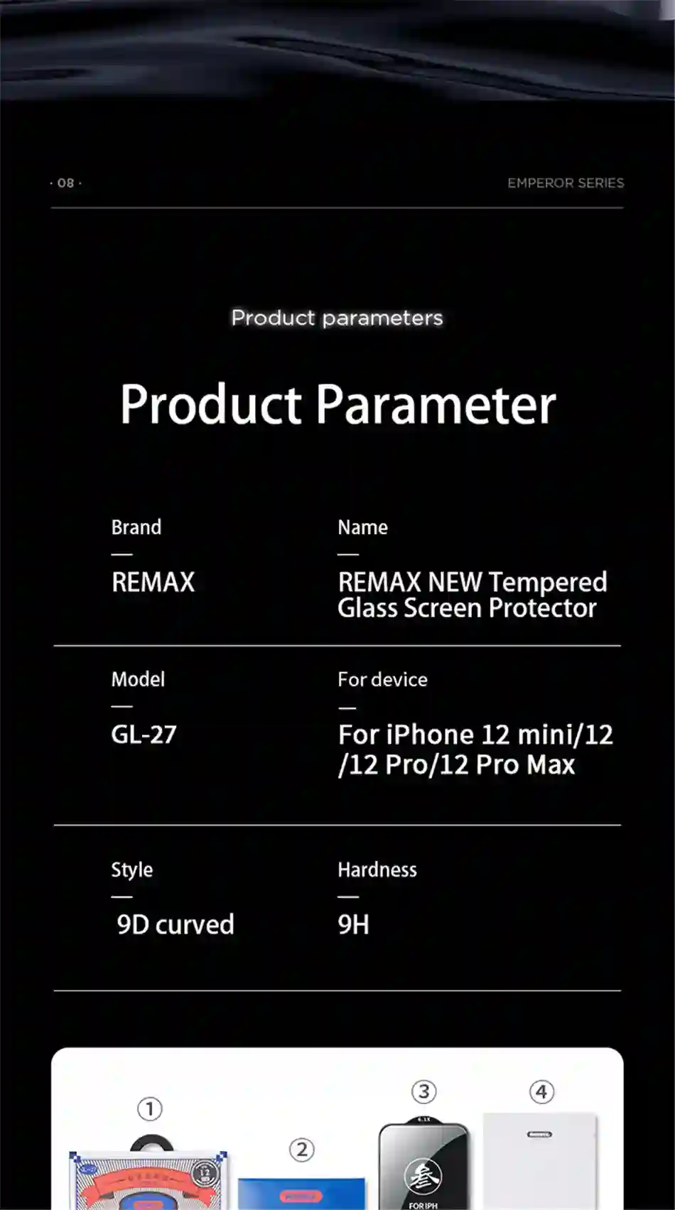 Remax Tempered Glass For iPhone 15 15Pro 14/13/12/11 Series Full Cover Curved 3D Screen Protector Explosion-proof Anti Scratch
