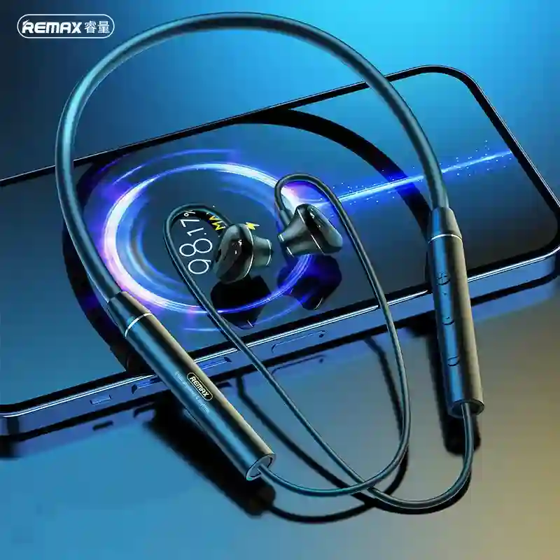 Remax Wireless Neckband Sport Earphone Bluetooth 5.3 Headphone With Mic For Call Music Sport