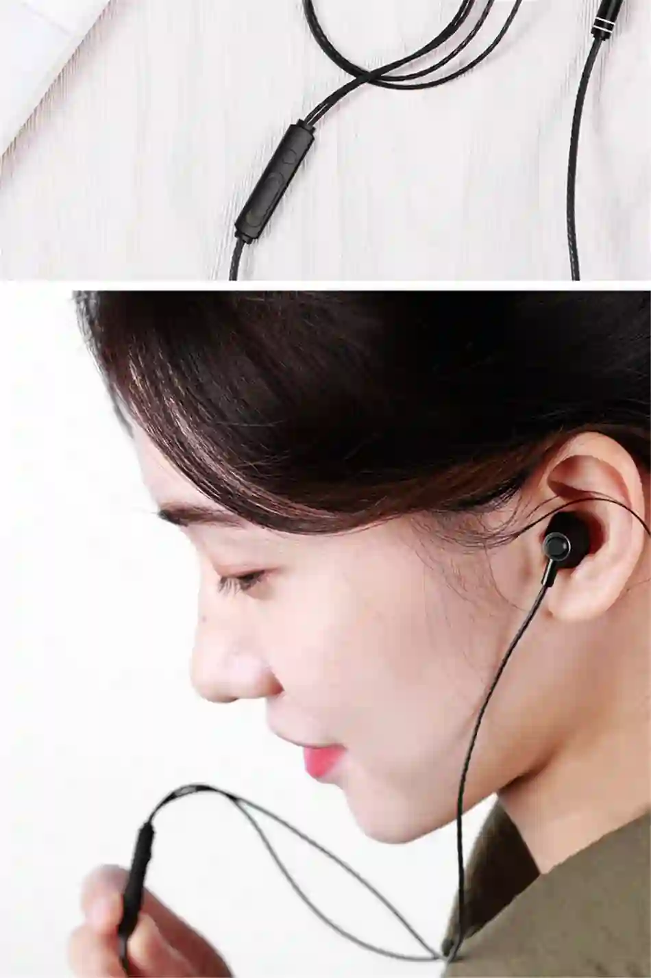 Remax Wired Earphone Type-C/3.5mm In-Ear Headphones For Call and Music 1.2m Cable With Mic