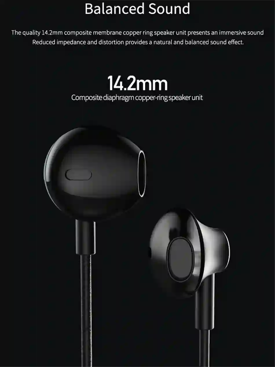 Remax Wired Earphone Type-C/3.5mm In-Ear Headphones For Call and Music 1.2m Cable With Mic