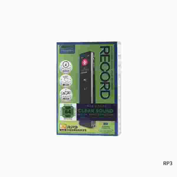 Диктофон Remax RP3 64GB Multimedia Digital Voice Recorder 64GB C 30hours MP3/WAV — изображение 3