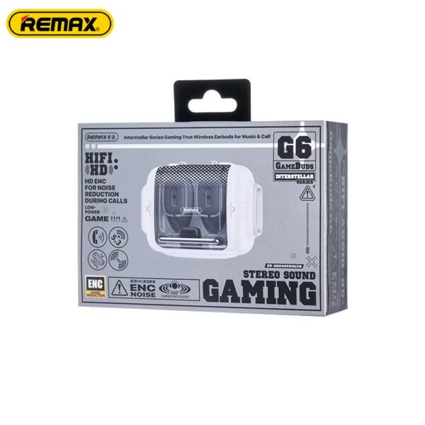Игровые беспроводные наушники Remax GameBuds G6 Gaming True Wireless Earbuds Bluetooth 5.3