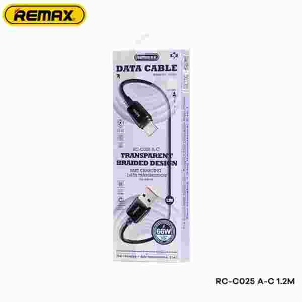 REMAX 66W Braided A-C Fast Charging Usb Cable USB-A to Type-C Date Cable 1.2M length — изображение 6