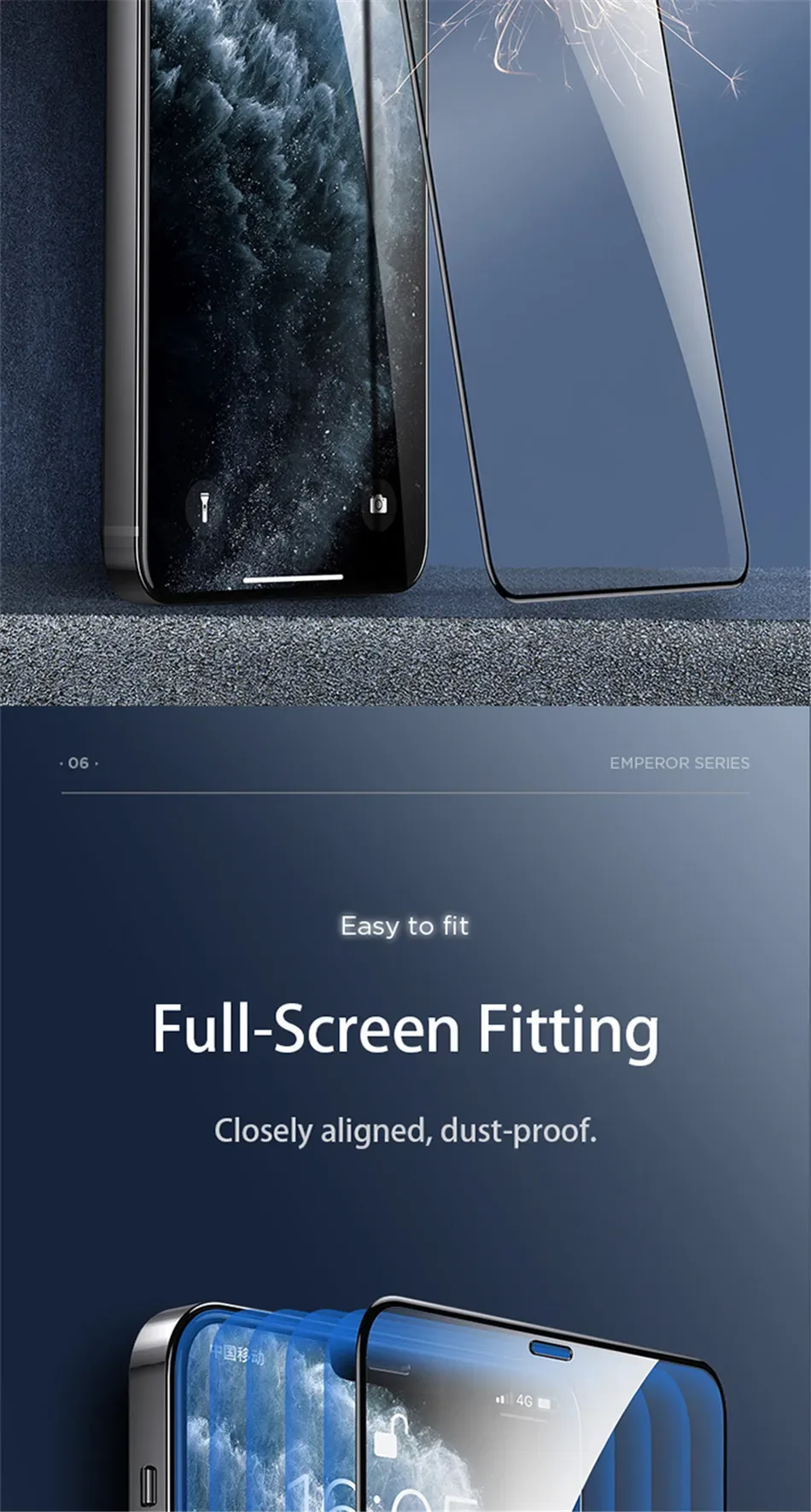 Remax Tempered Glass Full Screen Protector For iPhone 15 15Pro 14/13/12 Series 9H Hardness HD Vision