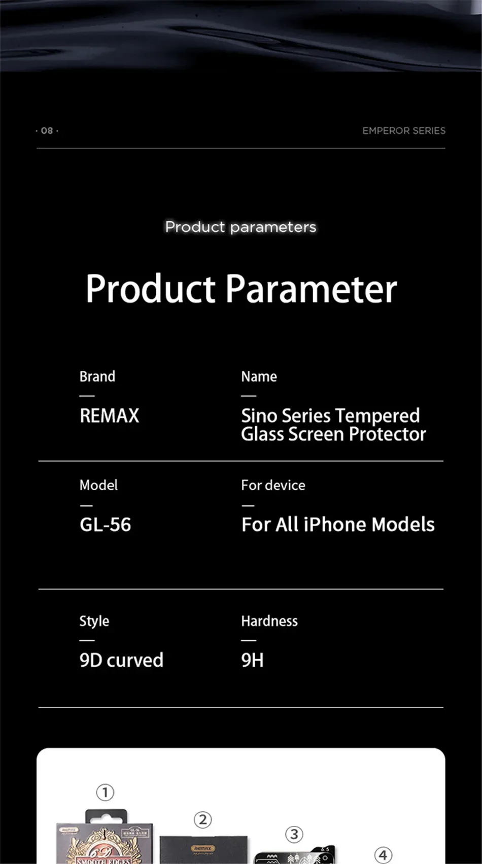 Remax Tempered Glass Full Screen Protector For iPhone 15 15Pro 14/13/12 Series 9H Hardness HD Vision