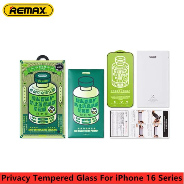 Защитное стекло Remax 3D Privacy GL-27 для iPhone 16 Series