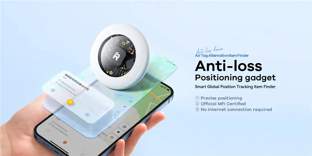 REMAX Smart GPS Global Position Tracking Finder Works For Apple Find My App Bluetooth Anti-Lost Tag Alarm Reminder For Pets