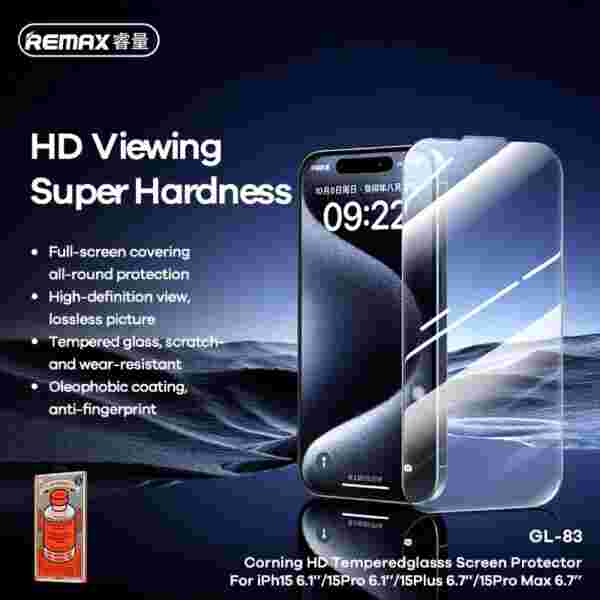 Защитное стекло Remax GL-83 HD Tempered Glass для iPhone 15 Series — изображение 2