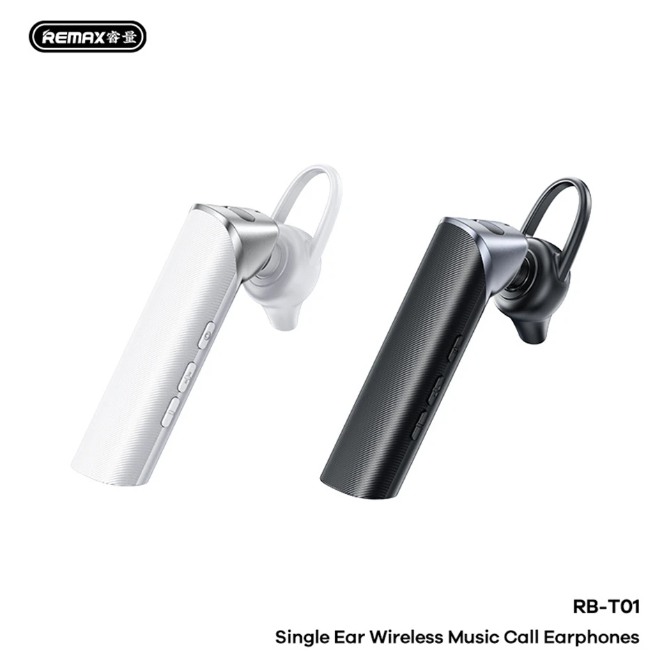 REMAX New Single Ear Wireless Earphone For Call & Music Bluetooth 5.4 Headphone With Mic RB-T01