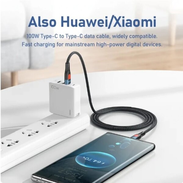 Кабель для зарядки и передачи данных REMAX RC-187c 100W Type-C — Type-C (Lesu PRO) — изображение 6