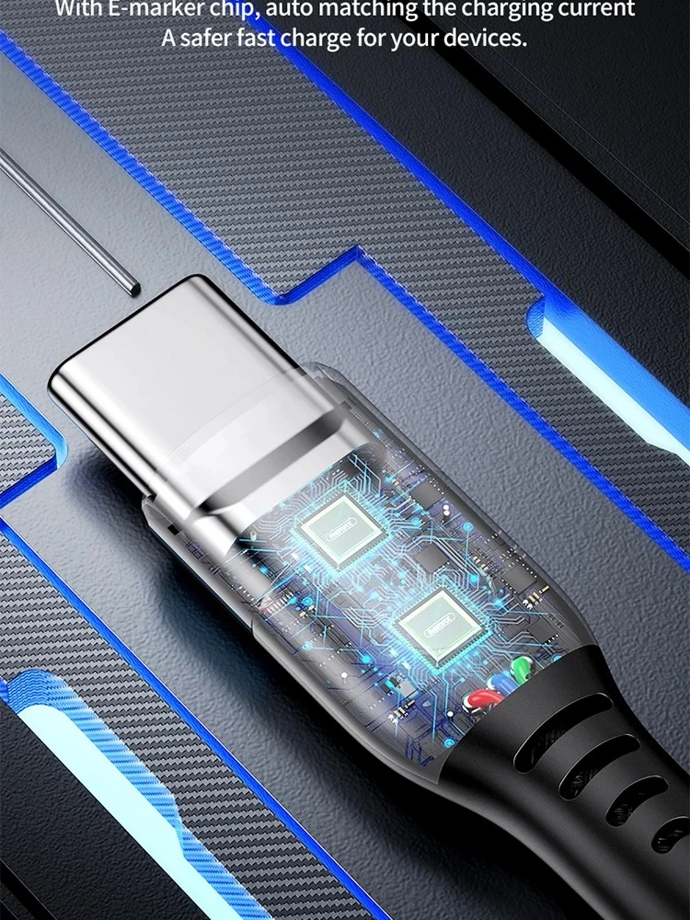 Remax cable100W Type C Fast Charging Braided Cable for iPhone 15 Charging Cable Data Transmission Cord for iPhone Xiaomi Samsung