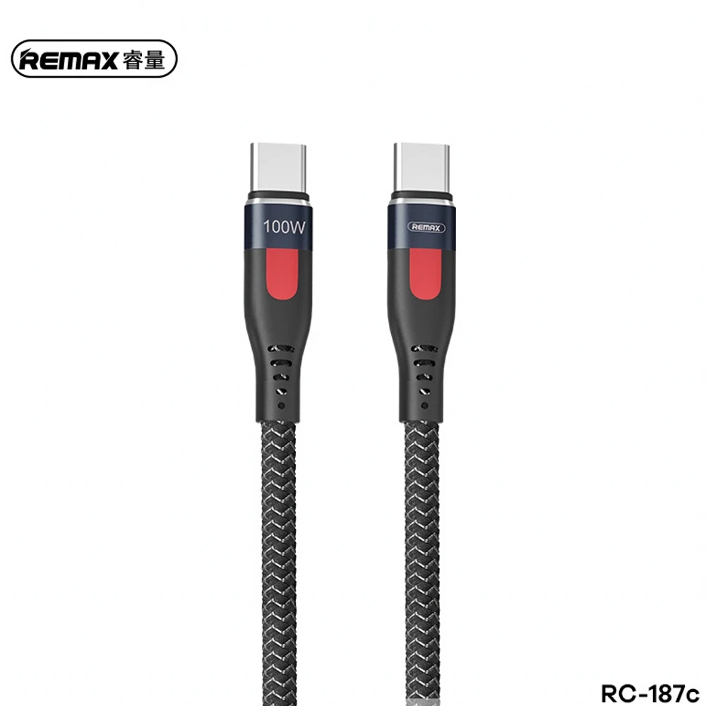 Remax cable100W Type C Fast Charging Braided Cable for iPhone 15 Charging Cable Data Transmission Cord for iPhone Xiaomi Samsung