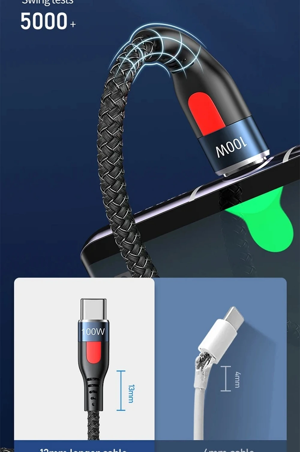 Remax cable100W Type C Fast Charging Braided Cable for iPhone 15 Charging Cable Data Transmission Cord for iPhone Xiaomi Samsung