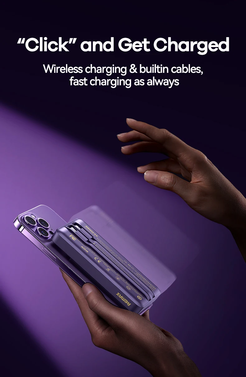 REMAX Magnetic Power Bank Wireless Charging Portable For iPhone 15 14 13 Xiaomi Samsung 20000mAh PowerBank 10000mAh Quick Charge