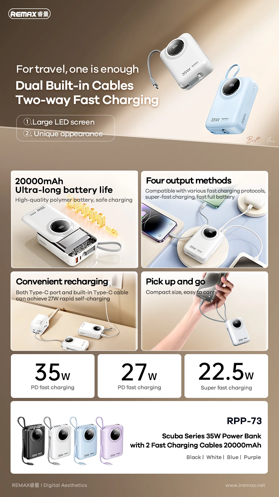 REMAX 45W 30000mAh Power Bank Fast Charging For iPhone 15 14 Samsung S23 Xiaomi Oneplus Magnetic Tape PowerBank Portable Charger