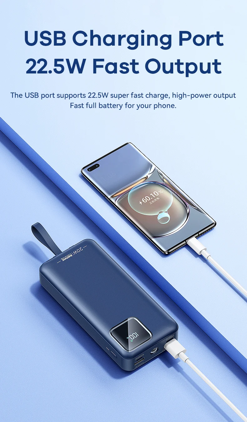 REMAX 45W 30000mAh Power Bank Fast Charging For iPhone 15 14 Samsung S23 Xiaomi Oneplus Magnetic Tape PowerBank Portable Charger