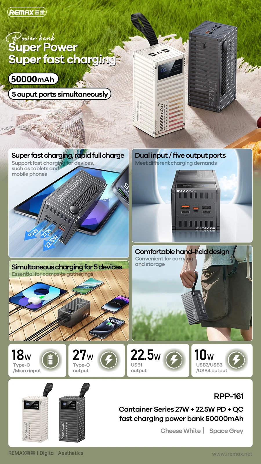 REMAX 100W 27W 80000mAh 60000mAh Power Bank Fast Charging For Laptop iPhone 15 Pro 14 13 X iPad PowerBank Outdoor Power Station