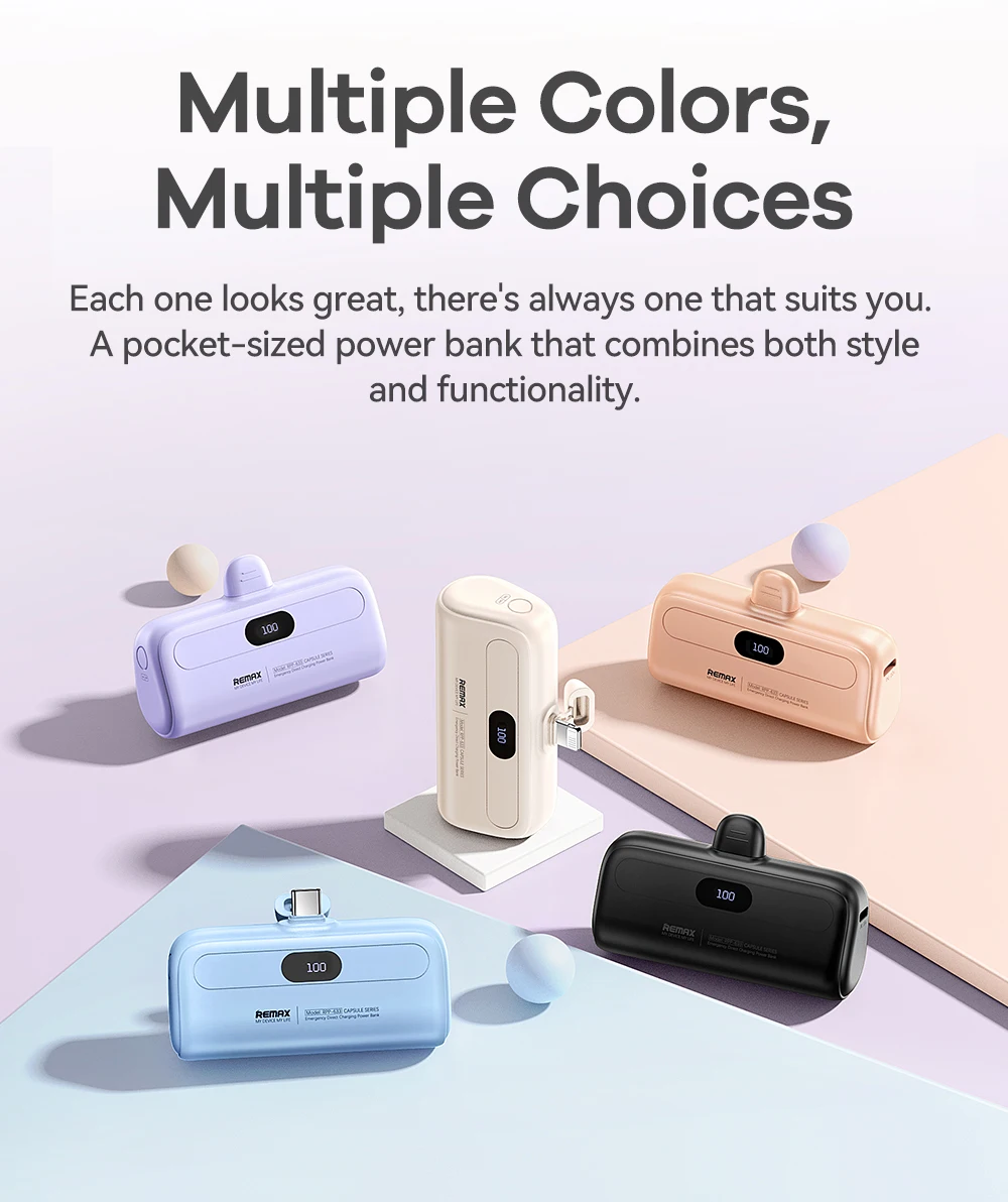 REMAX Power Bank Portable Charger For iPhone 16 Pro MAX 15 14 13 12 Mini 11 XS 8 Xiaomi Samsung Oneplus Pocket PowerBank 5000mAh