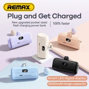 Внешний аккумулятор Remax RPP-633 Capsule Series для iPhone и Android с прямым подключением