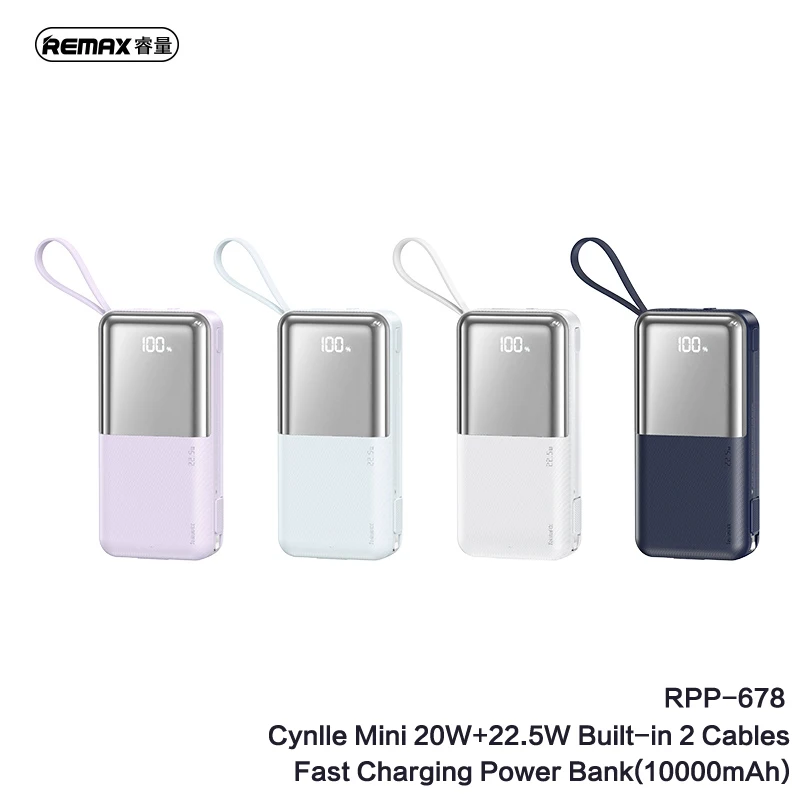 REMAX Power Bank 10000mAh Fast Charge For iPhone 15 Pro MAX 14 13 12 Mini iPad Tablets Samsung Xiaomi Portable Charger Powerbank