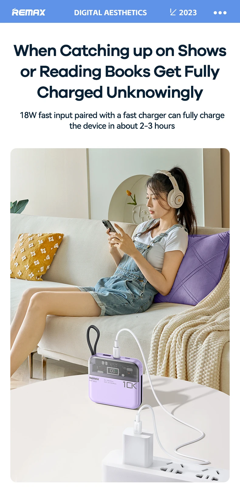 REMAX Power Bank 10000mAh Fast Charge For iPhone 15 Pro MAX 14 13 12 Mini iPad Tablets Samsung Xiaomi Portable Charger Powerbank