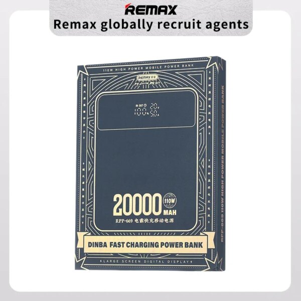 Внешний аккумулятор Remax RPP-669 20000 мАч с быстрой зарядкой 110W и LED-дисплеем — изображение 6