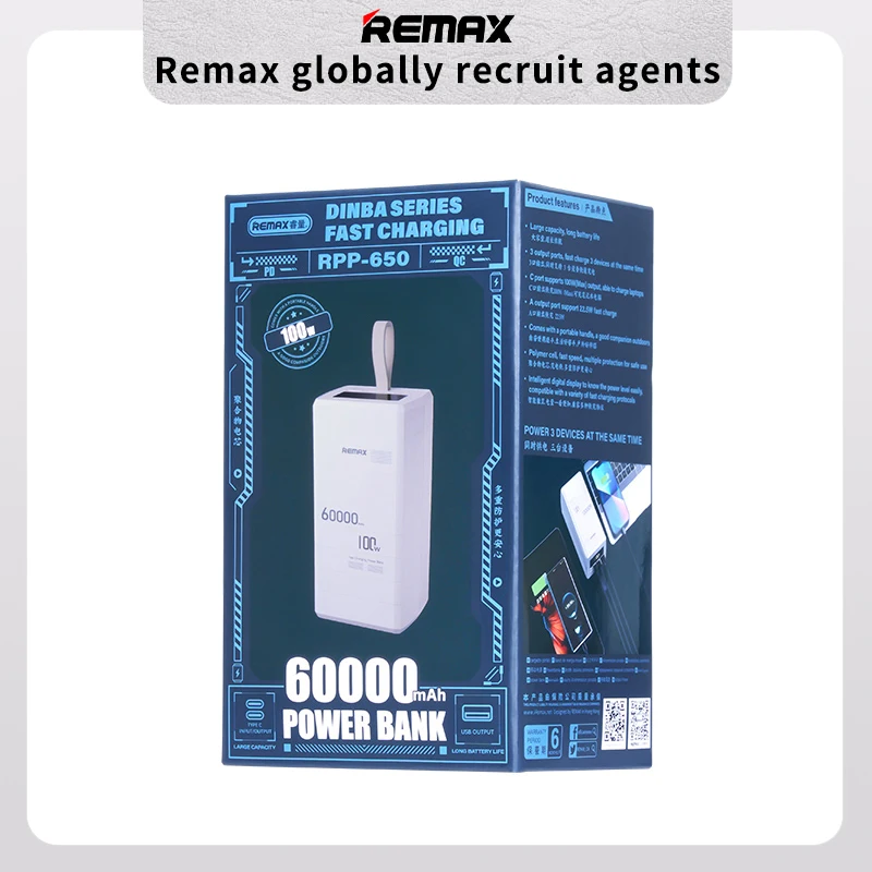 REMAX 140W 110W 100W High Power Bank Super Fast Charging For MacBook iPad Laptop Tablet iPhone 65W 35W 27W Notebook Powerbank