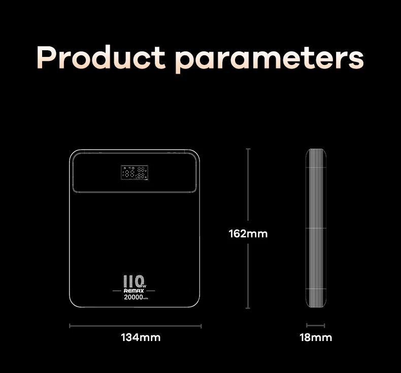 REMAX 140W 110W 100W High Power Bank Super Fast Charging For MacBook iPad Laptop Tablet iPhone 65W 35W 27W Notebook Powerbank