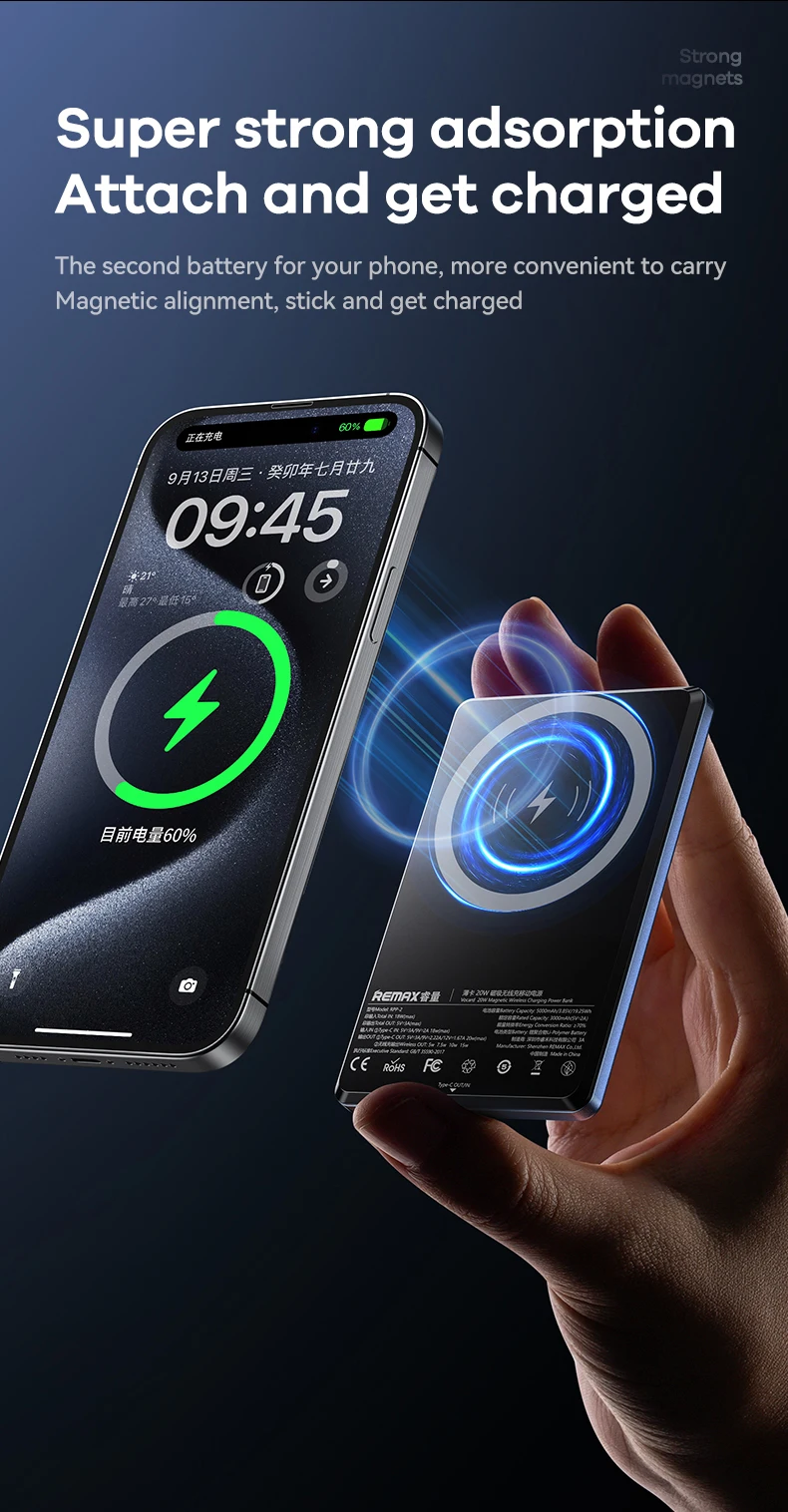 REMAX Magnetic Power Bank Alloy Wireless Charger For iPhone 15 Pro MAX 13 12 Xiaomi 14 Samsung S23 Ultra Thin Portable PowerBank