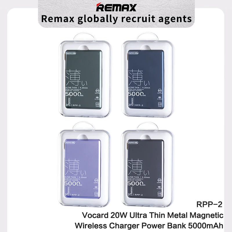 REMAX Magnetic Power Bank Alloy Wireless Charger For iPhone 15 Pro MAX 13 12 Xiaomi 14 Samsung S23 Ultra Thin Portable PowerBank