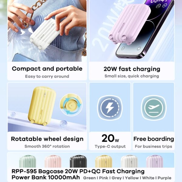 Внешний аккумулятор Remax FCP-130 Game Console 2-in-1 10000mAh с игровой консолью и дисплеем — изображение 6