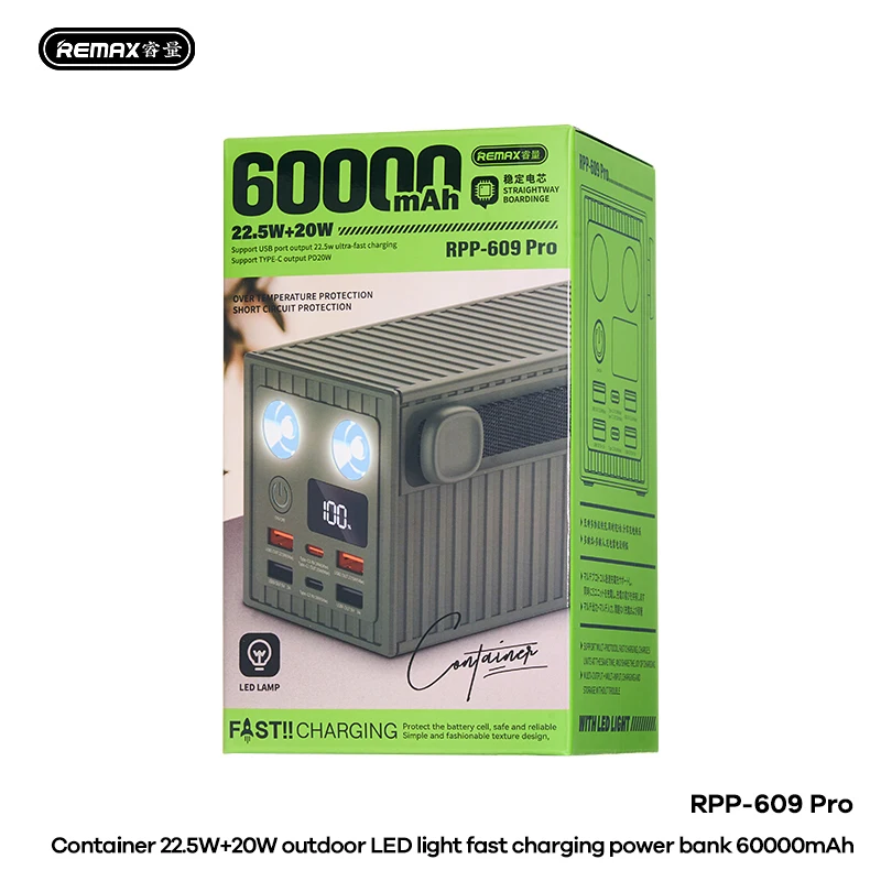 REMAX 100W 80000mAh 60000mAh Power Bank High Capacity For iPhone 15 14 X Tablet Outdoor PowerBank Fast Charging External Charger