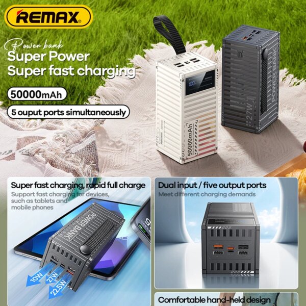 Внешний аккумулятор REMAX RPP-100 для ноутбуков и смартфонов, 60000 мАч, 100W PD (RPP-100) — изображение 5