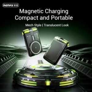 Внешний аккумулятор REMAX RPP-66 Armor 10000 мАч с MagSafe и цифровым дисплеем