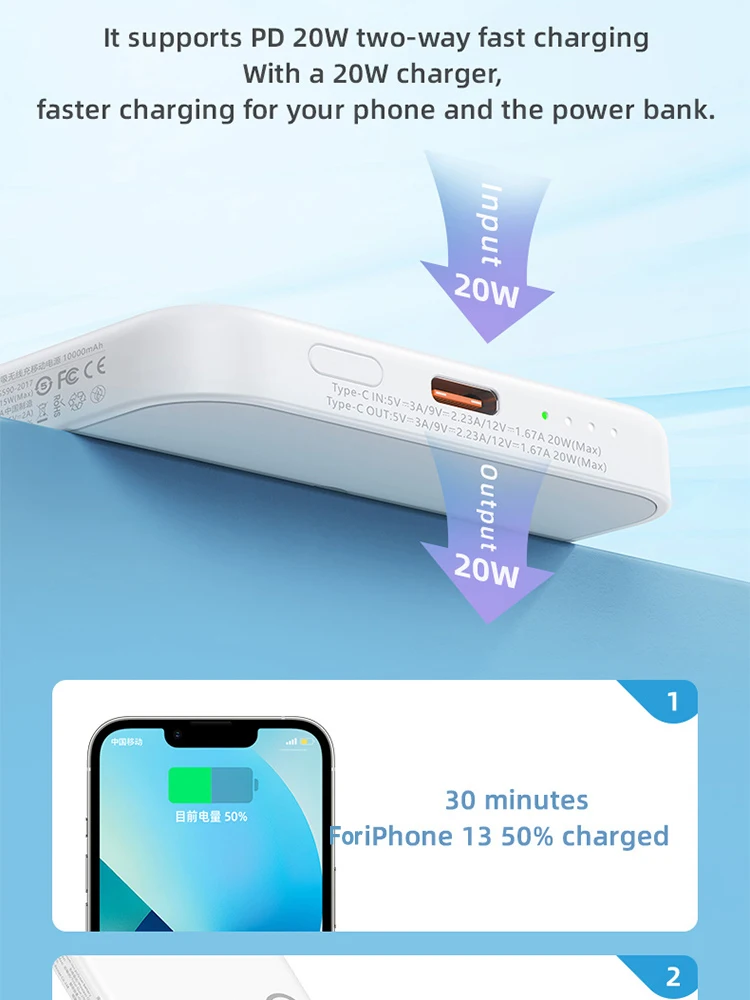 REMAX 30W Magnetic PowerBank Portable Wireless Charger For iPhone 15 Pro MAX 14 Plus X Samsung Xiaomi Huawei Power Bank 10000mAh