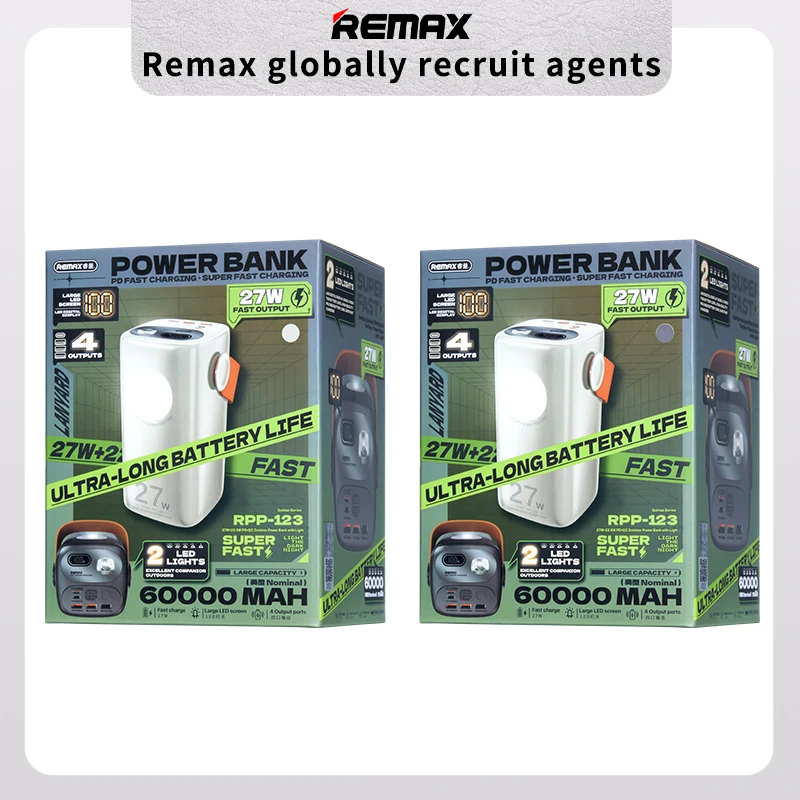 REMAX 27W 80000mAh Power Bank Fast Charging For iPhone 15 Pro MAX 14 13 12 X iPad Xiaomi Samsung PowerBank Outdoor Power Station