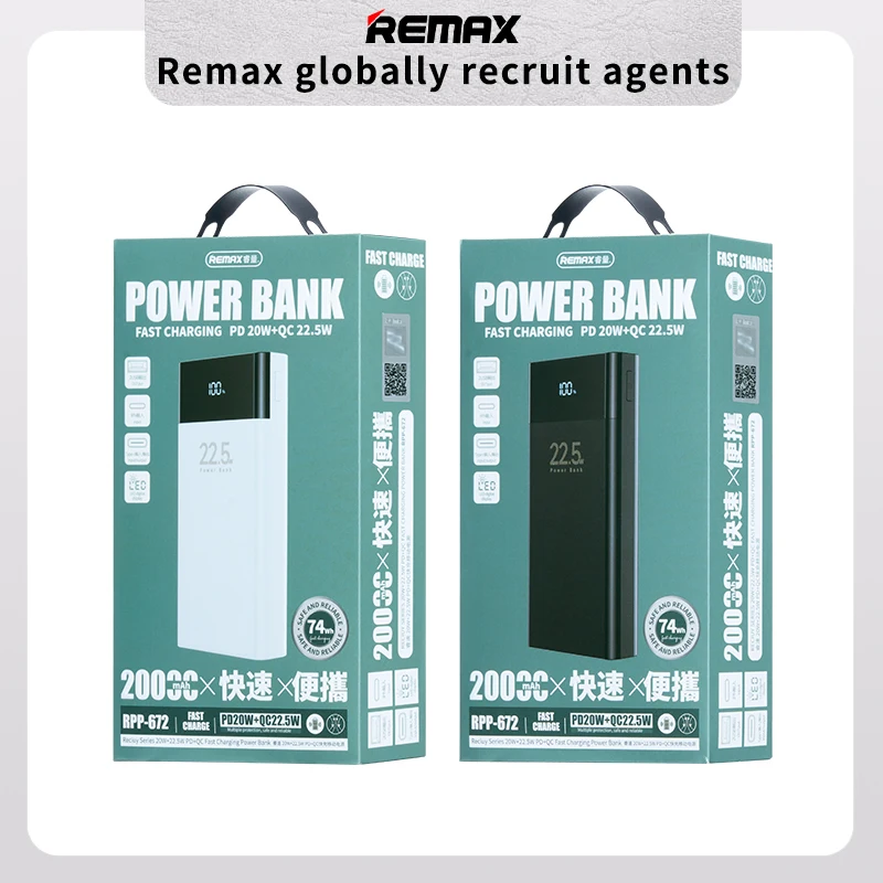 REMAX 110W 100000mAh 80000mAh 60000mAh 50000mAh Power Bank PowerBank Large Capacity External Battery Pack For iPhone Laptop iPad