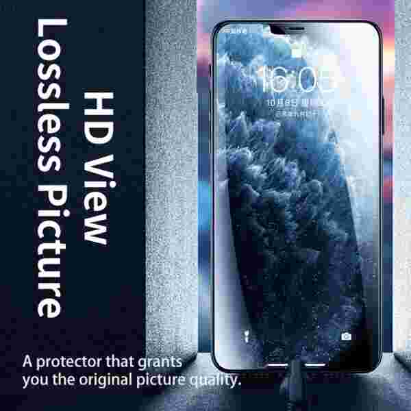 Remax Tempered Glass Full Screen Protector For iPhone 15 15Pro 14/13/12 Series 9H Hardness HD Vision — изображение 3