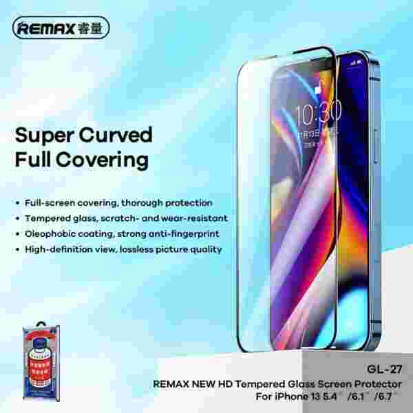 Защитное стекло Remax GL-27 HD Tempered Glass Screen Protector для iPhone 13 Mini, iPhone 13, iPhone 13 Pro, iPhone 13 Pro Max, iPhone 14, iPhone 14 Plus, iPhone 14 Pro, iPhone 14 Pro Max — изображение 2